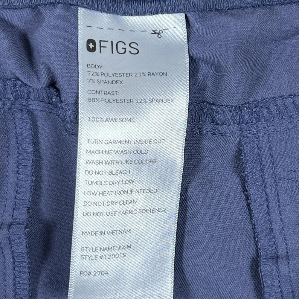 FIGS Axim Technical Collection Scrub Pants Mens XXL Short Blue Cargo Medical‎